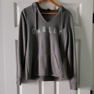 Oakley Gray V‑Neck  Hoodie